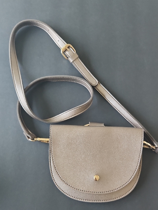 Melie Bianco Handbags - Melie Bianco Bronze Crossbody with Gold Hardware